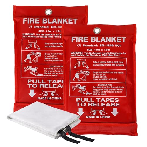 Auto-Out Emergency Fire Blanket Set: Home, Kitchen, Grill