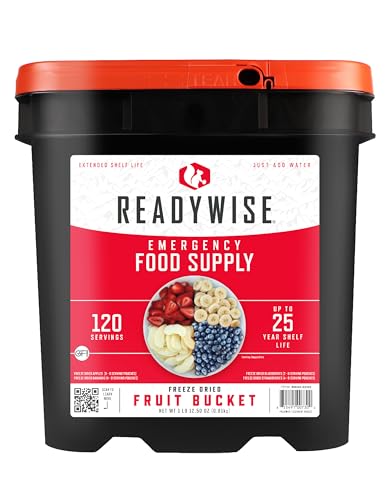 READYWISE - Emergency Fruit Bucket, 120 Servings, Freeze Dried