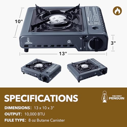 Penguin Portable Camping Stove - Carrying Case Included