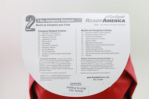 72-Hour Emergency Backpack Kit for 2 People