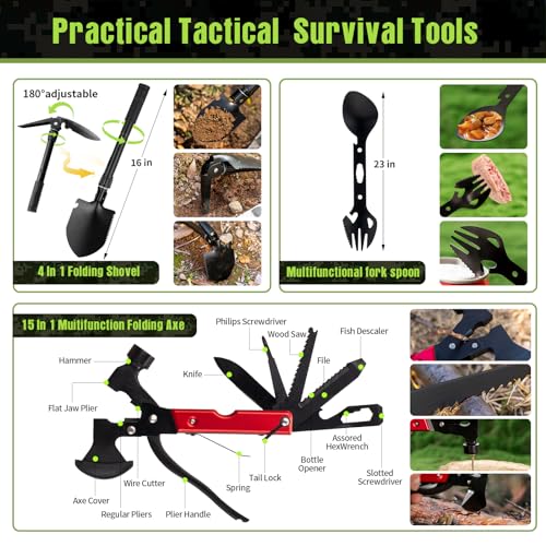 250-Piece Camping Survival Kit for Outdoor Emergencies