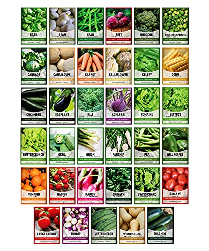 Emergency Survival Vegetable Garden Kit, Non-GMO Heirloom Seeds