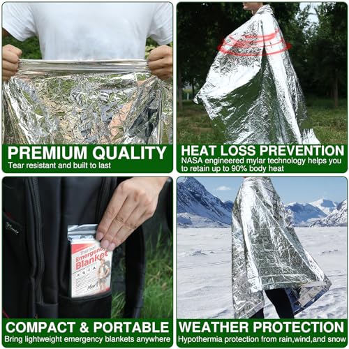 Cobra Mylar Emergency Space Blankets x4 Survival Gear
