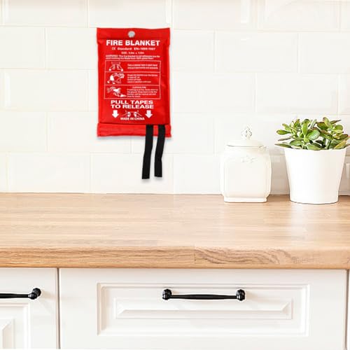 Auto-Out Emergency Fire Blanket Set: Home, Kitchen, Grill