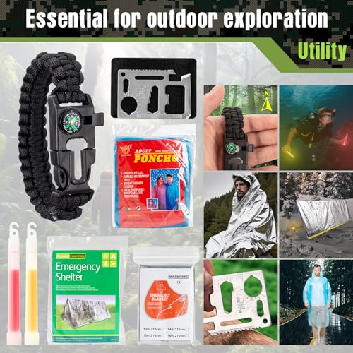 250-Piece Camping Survival Kit for Outdoor Emergencies