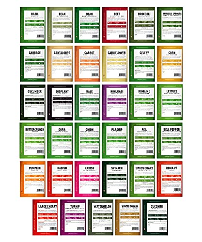 Emergency Survival Vegetable Garden Kit, Non-GMO Heirloom Seeds