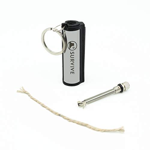 5 Pack SURVIVE Permanent Match Keychain Waterproof Striker