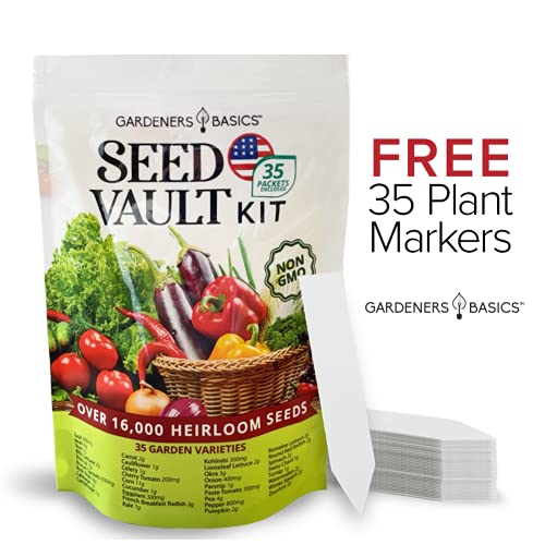 Emergency Survival Vegetable Garden Kit, Non-GMO Heirloom Seeds