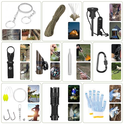 250-Piece Camping Survival Kit for Outdoor Emergencies