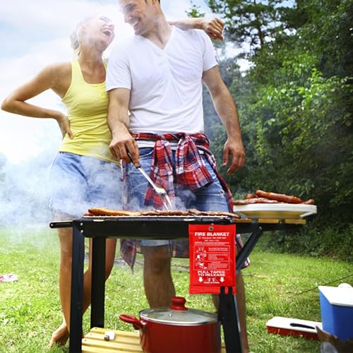 Auto-Out Emergency Fire Blanket Set: Home, Kitchen, Grill