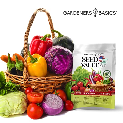 Emergency Survival Vegetable Garden Kit, Non-GMO Heirloom Seeds