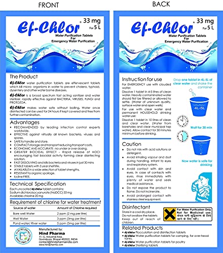 Potable Water Purification Tablets/Drops - Emergency, Survival, Travel