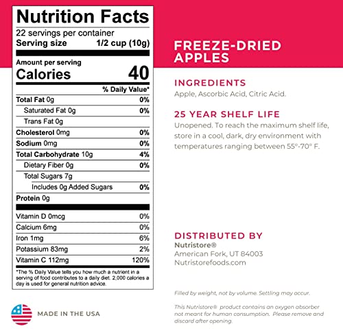 Freeze Dried Fuji Apples | Bulk Survival Food