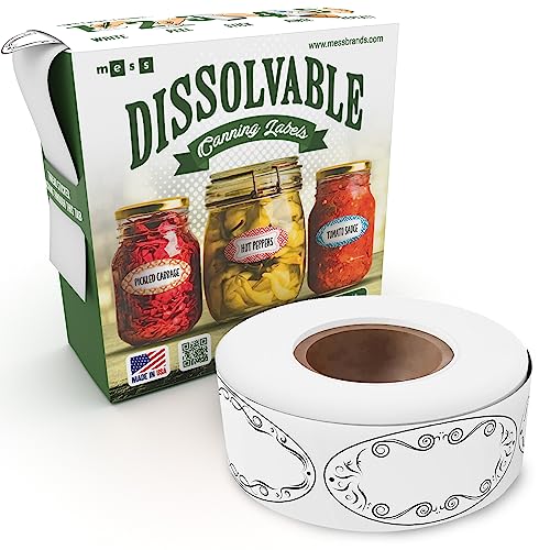 Dissolvable Canning Labels for Jars - Removable Stickers