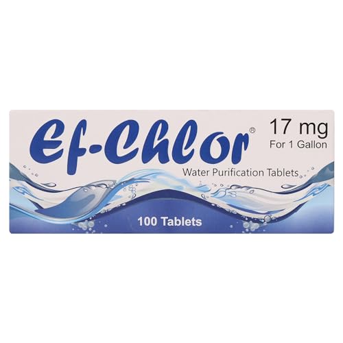 Ef-Chlor Water Purification Tablets - Purifies 1 Gallon
