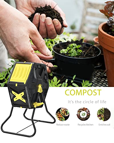 18.5 Gal BPA-Free Outdoor Tumbling Compost Bin