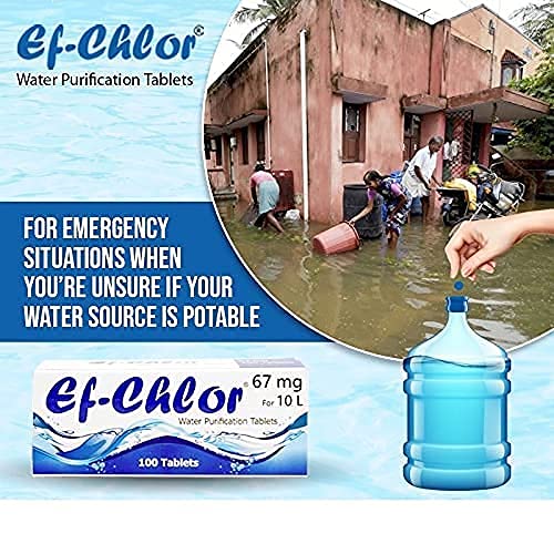 Ef-Chlor Water Purification Tablets - 100 Tablets - Ultimate Emergency Solution
