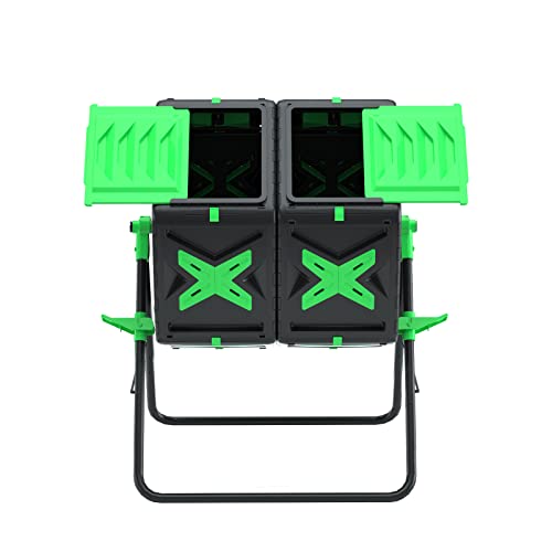 Large Dual Chamber Compost Bin for Self-Reliant Gardening