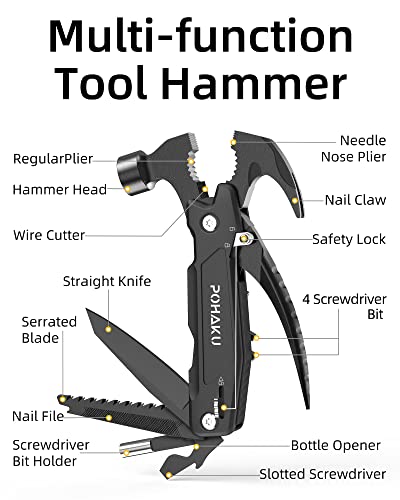 Pohaku Multitool Hammer: 14 Functions, Outdoor Essential