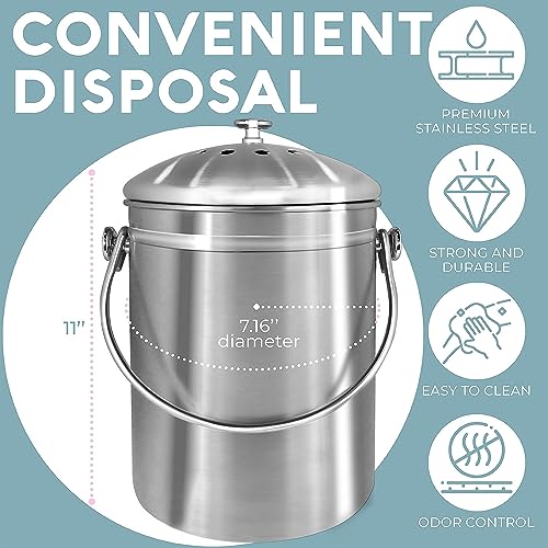 EPICA Kitchen Compost Bin | 1.3 Gallon