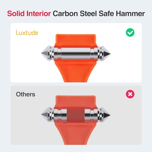 Luxtude Car Window Breaker & Seatbelt Cutter - 2 Packs