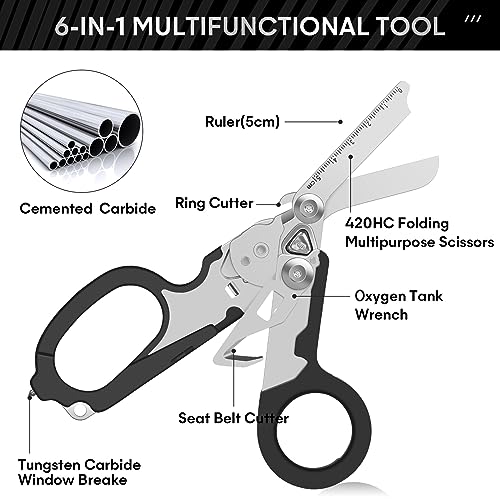 Foldable Trauma Shears with Glass Breaker – Outdoor Rescue Tool