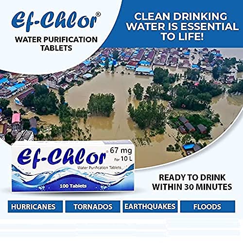 Ef-Chlor Water Purification Tablets - 100 Tablets - Ultimate Emergency Solution