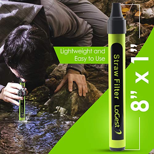 Logest Water Filter Straw - Portable Emergency Purification