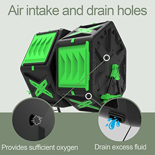Large Dual Chamber Compost Bin for Self-Reliant Gardening