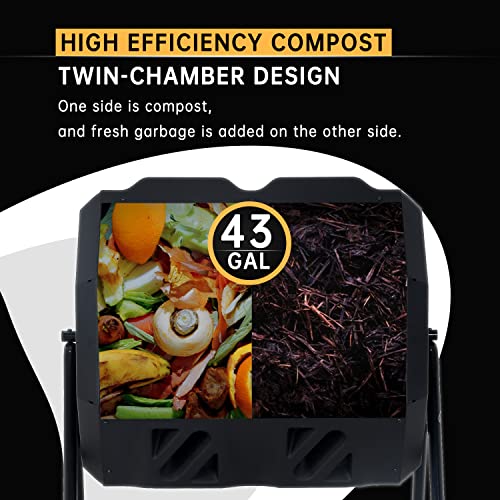 Dual Chamber Composter for Garden Yard