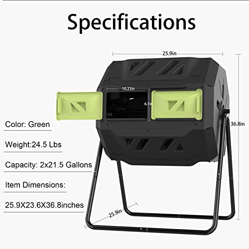 SQUEEZE master Outdoor Compost Bin – 43 Gallon