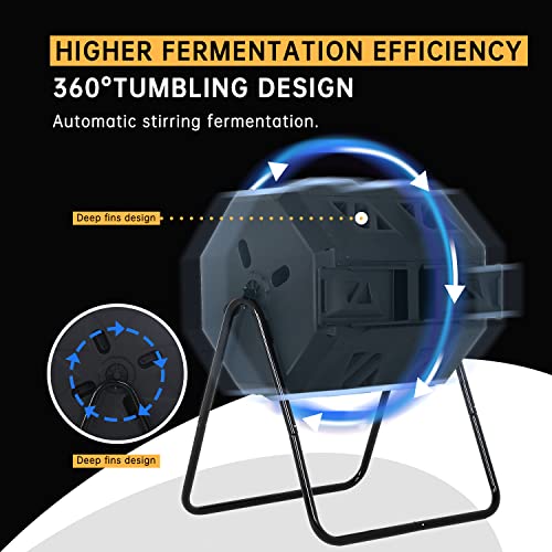 Dual Chamber Composter for Garden Yard
