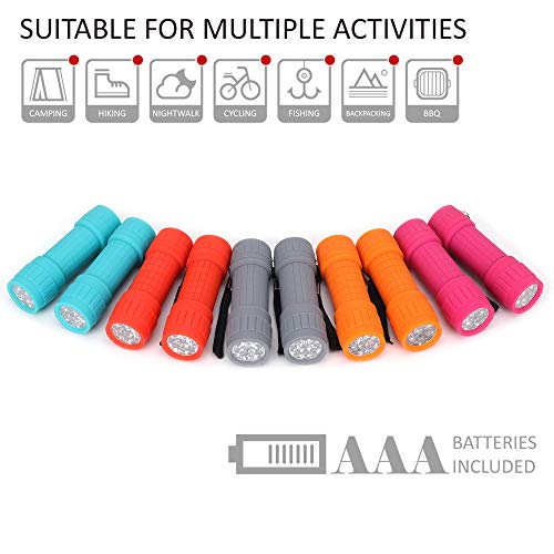 10-Pack of Mini Flashlights, Ideal for Teaching, Camping