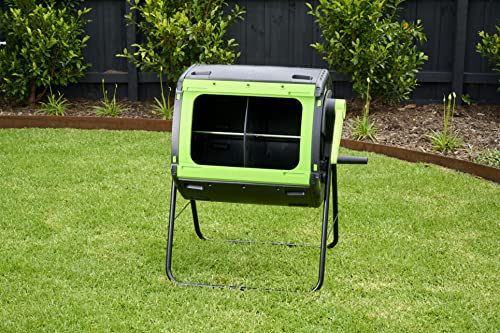 Geared Two Compartment Compost Tumbler - 48 Gallon
