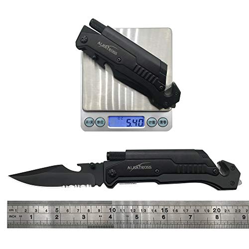 ALBATROSS 6-in-1 Tactical Survival Folding Knives (Black)