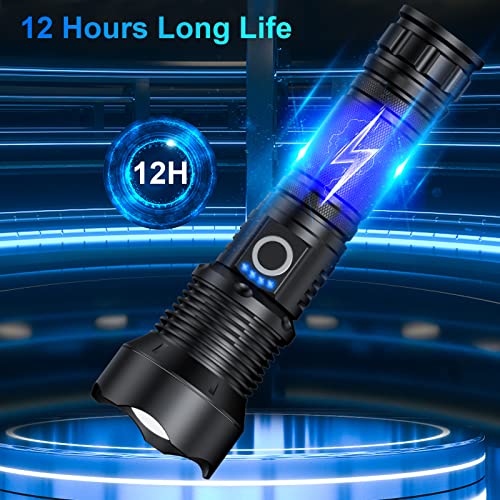 High-Powered Rechargeable Flashlight - 2 Pack
