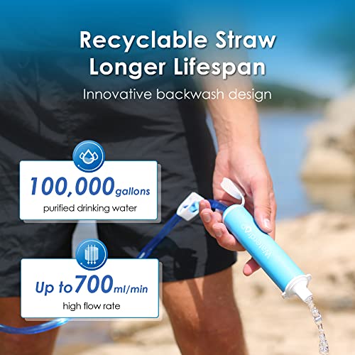 Waterdrop Gravity Filter Straw - Backpacking & Emergency