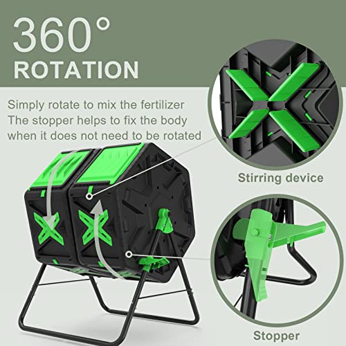 Large Dual Chamber Compost Bin for Self-Reliant Gardening