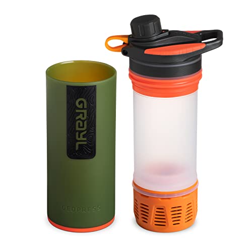 GRAYL GeoPress Water Purifier Bottle - Hiking, Camping, Survival