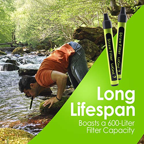Logest Water Filter Straw - Portable Emergency Purification