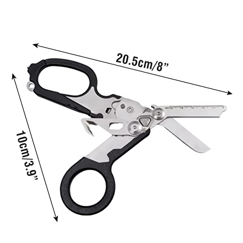 6-in-1 Emergency Response Shears with Strap Cutter and Glass Breaker