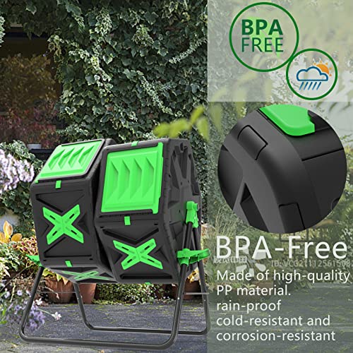 Large Dual Chamber Compost Bin for Self-Reliant Gardening