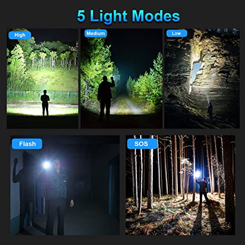 High-Powered Rechargeable Flashlight - 2 Pack