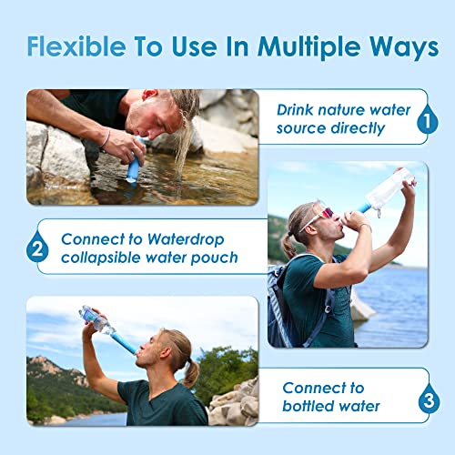 Waterdrop Gravity Filter Straw - Backpacking & Emergency