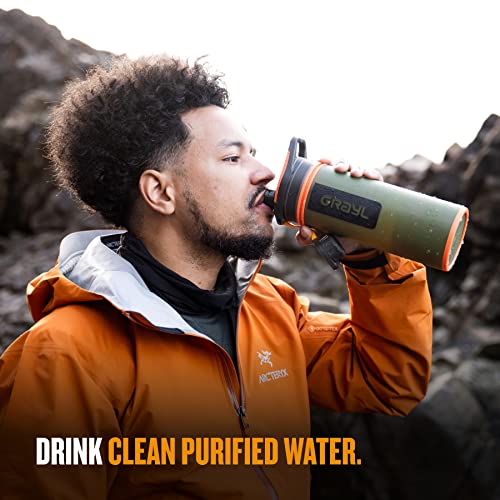 GRAYL GeoPress Water Purifier Bottle - Hiking, Camping, Survival