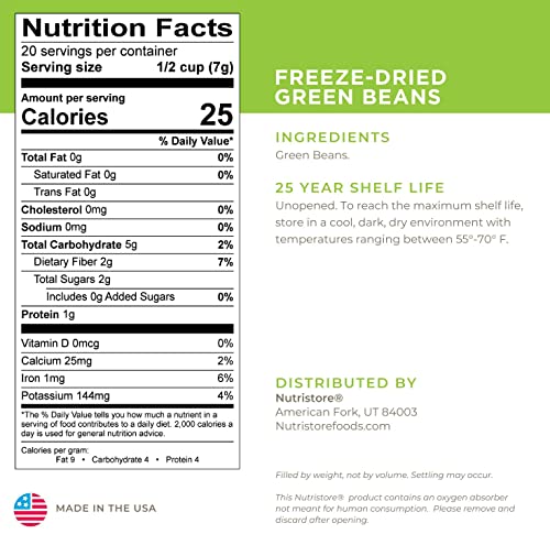 Freeze Dried Green Beans | Shelf-Stable Vegetable Snack