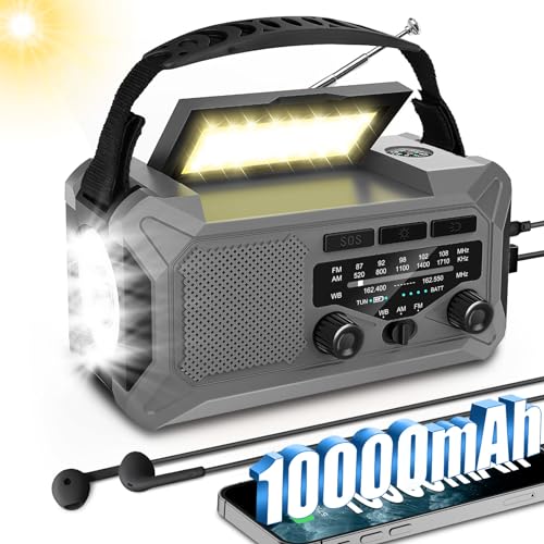 Portable Solar Emergency Weather Radio with Phone Charger