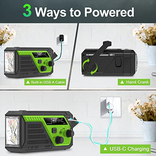 Storm Radio with Built-in Cable, Crank, and SOS