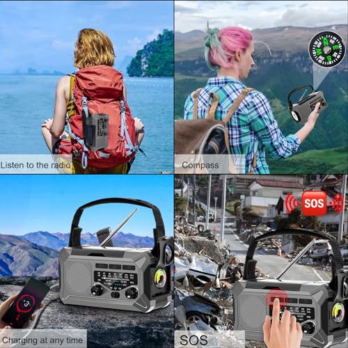 Portable Solar Emergency Weather Radio with Phone Charger