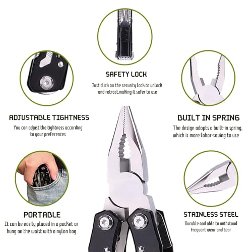 14-in-1 Multitool Pliers with Free Whistle
